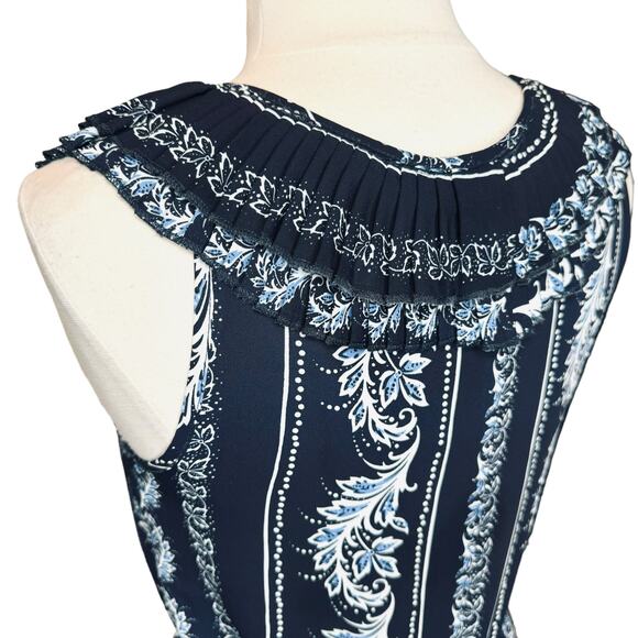 Romeo & Juliet Ruffle Lace-Up Cropped Wide Leg Jumpsuit Size M Botanical Print - Picture 13 of 16